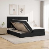 Cumpara ieftin Pat cu storage cu headboard Negru 180 x 200 cm Tesatura