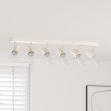 VidaXL Spot de Plafon 6 Modul Reglabil Nichel Periat E27