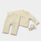 Set bluza dublata si pantaloni, Winter muselin, 100% bumbac - Stone, BabyCosy (Marime: 18-24 Luni)