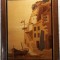 TABLOU DIN ENTARSII DE FURNIR APLICAT PE LEMN - DIMENSIUNI 28 X 22 X 1 CM