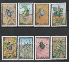 Mongolia 1972 - #159 Insecte 8v MNH foto
