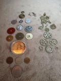 Replica Bitcoin + Lot 9 replici /pandative + Lot (1+2+10 copeica/copeici 1983) + 10 francs 1948 + 10 pfennig (1912+1914) F + Lot 16 rotite/miniceasuri