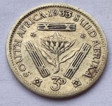 314. Moneda Africa de Sud 3 pence 1933 (argint 0.800) (&quot;SUID-AFRIKA - 3D&quot;)