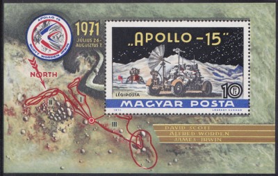 TSV$ - 1971 MICHEL 2729 A APOLLO 15 COLITA DANTELATA MNH/** LUX foto