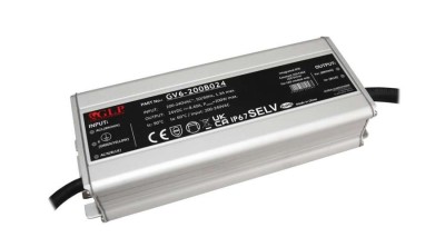 GLP GV6-200B024, sursă de alimentare GLP 200W: 24V/8.4A, CV, carcasă metalică, dreptunghiulară foto