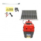 Aparat generator de impulsuri 6.9 Joule 12-220V cu baterie 12V, 14A si panou solar 20W