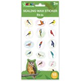 Abtibilduri imitatie sigiliu, Avenir, Natural Creation, Pasari, 18 bucati