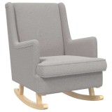 vidaXL Scaun balansoar Gri deschis 62 x 80 x 85 cm Tarfă de oaie 42029970