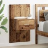 VidaXL Dulap de pat 2 pcs Lemn vechi 48.5 x 32.5 x 80 cm Lemn compozit 880477