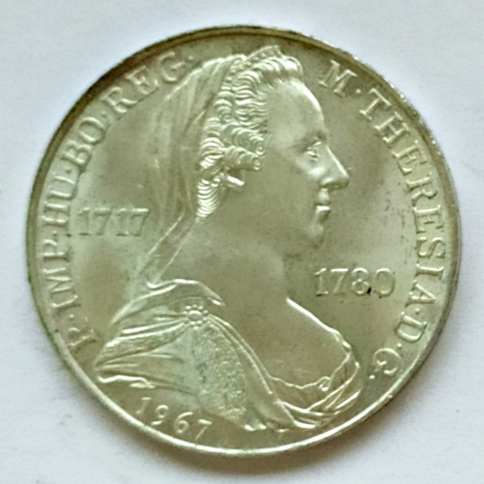 AUSTRIA 25 SCHILLING 1967 MARIA THERESIA AUNC