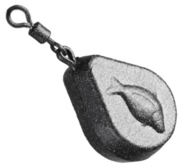 Plumb Zfish Flat Pear Lead, 100g, 1buc/pac