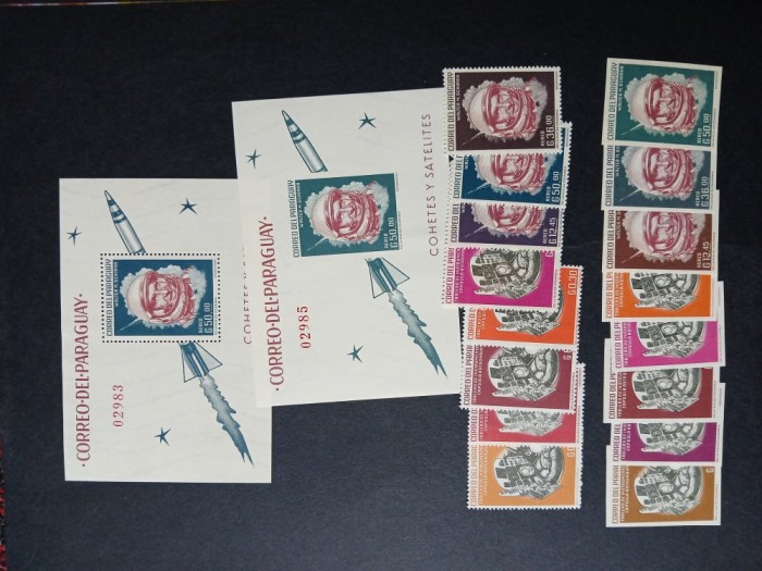 PARAGUAY,lot 2 cosmos,perf.+imperf.+2 colite---MNH/**-