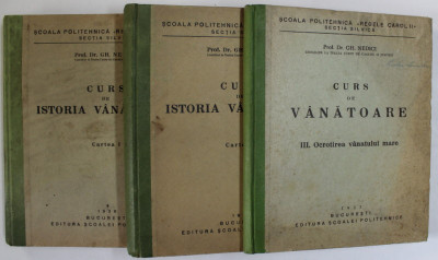 CURS DE ISTORIA VANATOAREI de GH. NEDICI , VOLUMELE I - III , 1936- 1937 foto