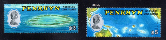 PENRHYN 1975, Peisaje, Cook, serie neuzata, MNH