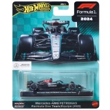 Masinuta metalica de curse, Hot Wheels, Formula 1, Mercedes-Benz 2024 (#63), JBM18