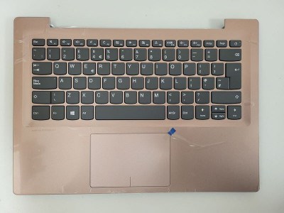 Carcasa superioara cu tastatura palmrest Laptop, Lenovo, IdeaPad 520S-14IKB Type 80X2, 81BL, AP1YS000320, roz, layout UK foto
