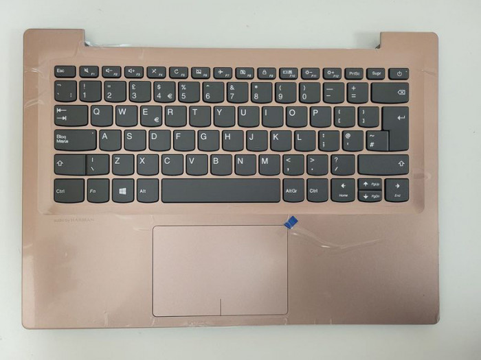 Carcasa superioara cu tastatura palmrest Laptop, Lenovo, IdeaPad 320S-14IKB Type 80X4, 81BN, 5CB0P25998, AP1YS000320, AM1YS000200, roz, layout UK