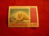 Serie Monaco 1970 -Fauna- Protectia puilor de foca , 1 valoare, Nestampilat