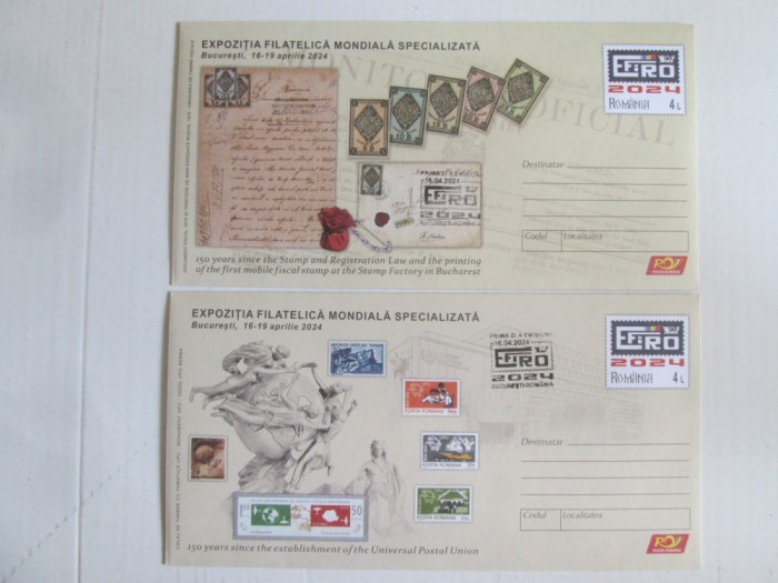 EFIRO 2024 Bucuresti:Lot 2 plicuri FDC