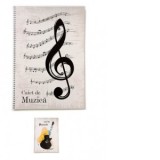 Caiet muzica 32 file, spiralizat Diamond Line