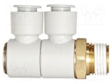 Racord push-in filetate 90&deg; SMC - 1&divide;10bar -5&divide;60&deg;C