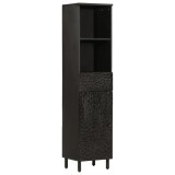 vidaXL Dulap de baie, negru, 38x33x160 cm, lemn masiv de mango 356841