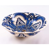 Lavoar Pentru Baie Maya Albastru Cu Alb 43 x 43 x 14 cm