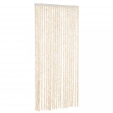 Cumpara ieftin Perdea pentru insecte, bej si alb, 90x200 cm, chenille
