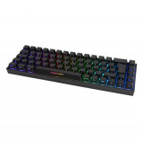 Tastatura Gaming Wireless DELTACO GAMING GAM-100-UK, Iluminare RGB, Kailh Red, Layout UK (Negru)