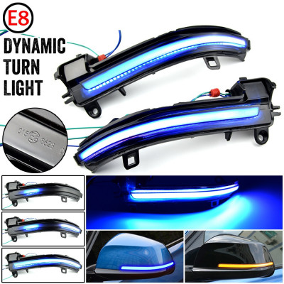 Set de 2 lampi led semnalizare dinamica oglinda Xentech Light BMW Seria 1, 3, 4 12V - Portocaliu + Albastru foto