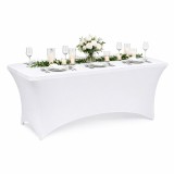 Husa pentru masa dreptunghiulara, culoare alba, elastica, dimensiune 120 x 60 x 74cm FAVLine Selection