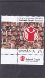 ROMANIA 2010 LP 1867 - 20 DE ANI ACTIVITATE SALVATI COPII SERIE CU TABS MNH, Nestampilat