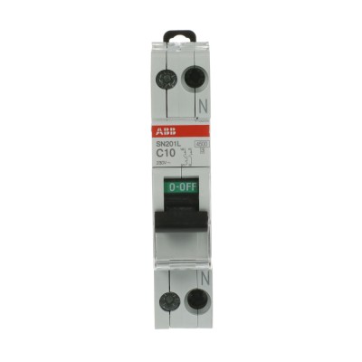 Siguranta automata 10A 1P+N C 4,5ka ABB SN201L 2CSS245101R0104 foto