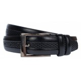 Curea barbati, eleganta pentru costum, latime 3.5cm, NEGRU, piele eco - CK114N