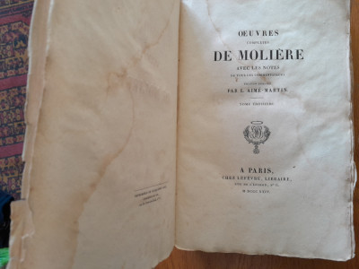 OOUVRES DE MOLIERE/-1824 foto