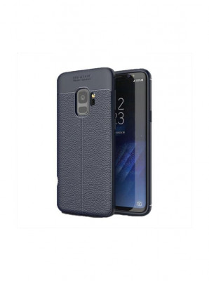 Husa Silicon Samsung Galaxy A8+ 2018 a730 Blue Litchi foto