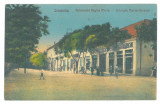 2906 - JIMBOLIA, Timis, Ave. Queen Mary, stores - old postcard - used - 1927, Circulata, Printata