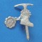 QW9 L 12 - Insigna - tematica turism - bocanci, piolet , floare de colt, icoana