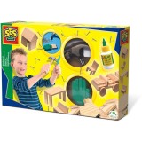 Cumpara ieftin Set creativ - Constructii din lemn, SES Creative