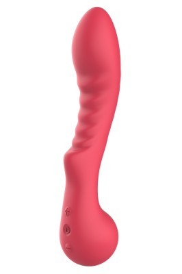 Vibrator Punctul G Amour Aimee, 10 Moduri Vibratii, Silicon, USB, Rosu, 22 cm foto