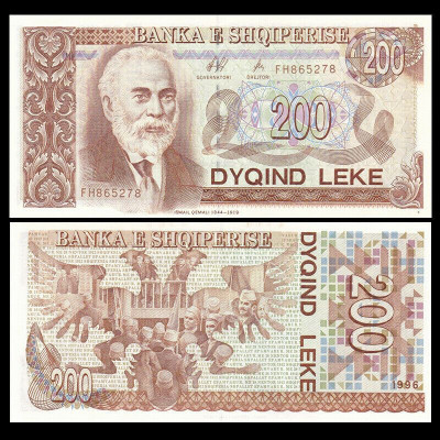 ALBANIA █ bancnota █ 200 Leke █ 1996 █ P-59 █ UNC █ necirculata foto