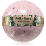 Folk &amp; Flora Blackcurrant bombă de baie cu efect revigorant 130 g