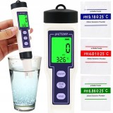 Cumpara ieftin Tester digital pentru pH apa 18 x 4 x 4 cm, 3 in 1, cu masurare temperatura, ATC, calibrare in 3 puncte, pentru acvarii, piscine si apa potabila