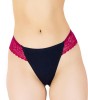 Chilot brazilian bumbac elastic, dantelă C1241 - XL - Bleumarin