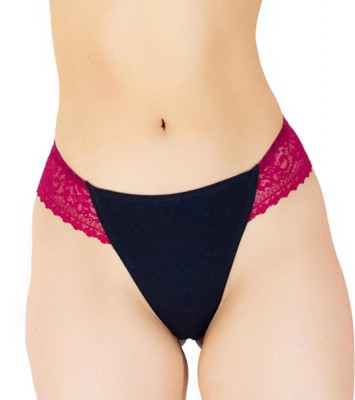 Chilot brazilian bumbac elastic, dantelă C1241 - S - Bleumarin foto