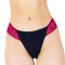 Chilot brazilian bumbac elastic, dantelă C1241 - XL - Bleumarin