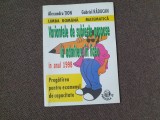 Variantele de subiecte propuse la admitere in liceu in anul 1998 GABRIEL RADUCAN