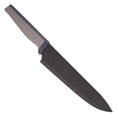 Cuțit Bucătar șef, Model Negru Marble, Lamă 20 cm, M&amp;acirc;ner Ergonimic PP+TPR, Oțel 3C13 foto