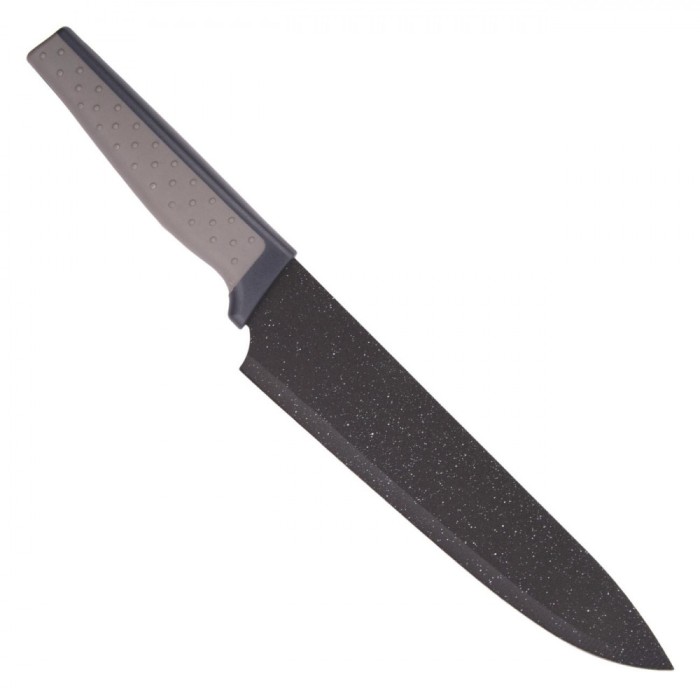 Cuțit Bucătar șef, Model Negru Marble, Lamă 20 cm, M&acirc;ner Ergonimic PP+TPR, Oțel 3C13