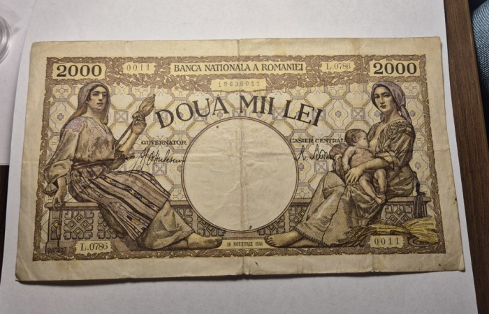 2000 lei 1941 Septembrie